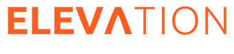 Orange "ELEVATION" text on a white background.