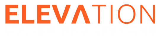 Orange "ELEVATION" text on a white background.