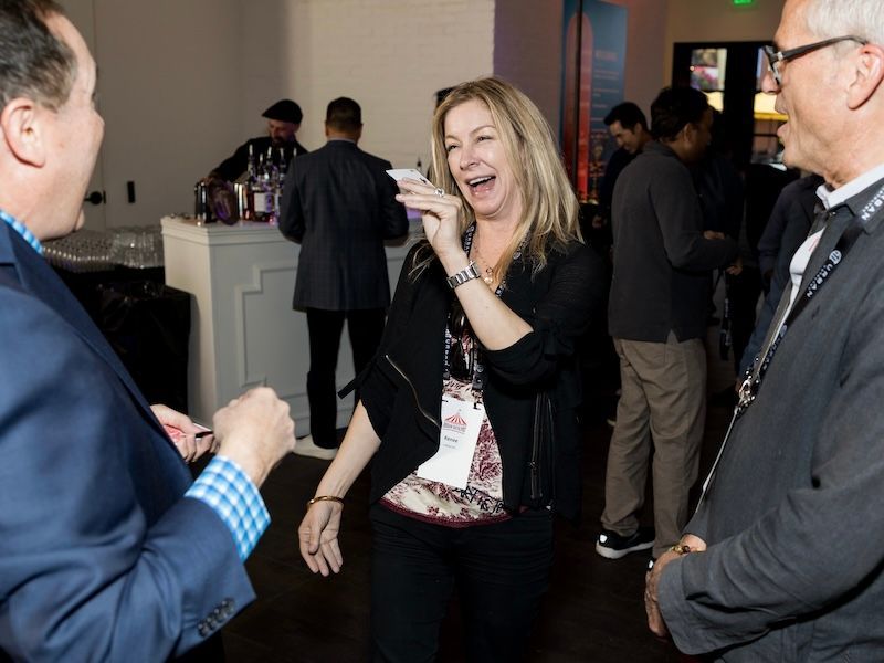 San Francisco corporate magician David Martinez performs close-up magic at a company event