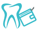 A tooth with a wallet attached to it.