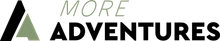More Adventures logo with black text and a green mountain icon