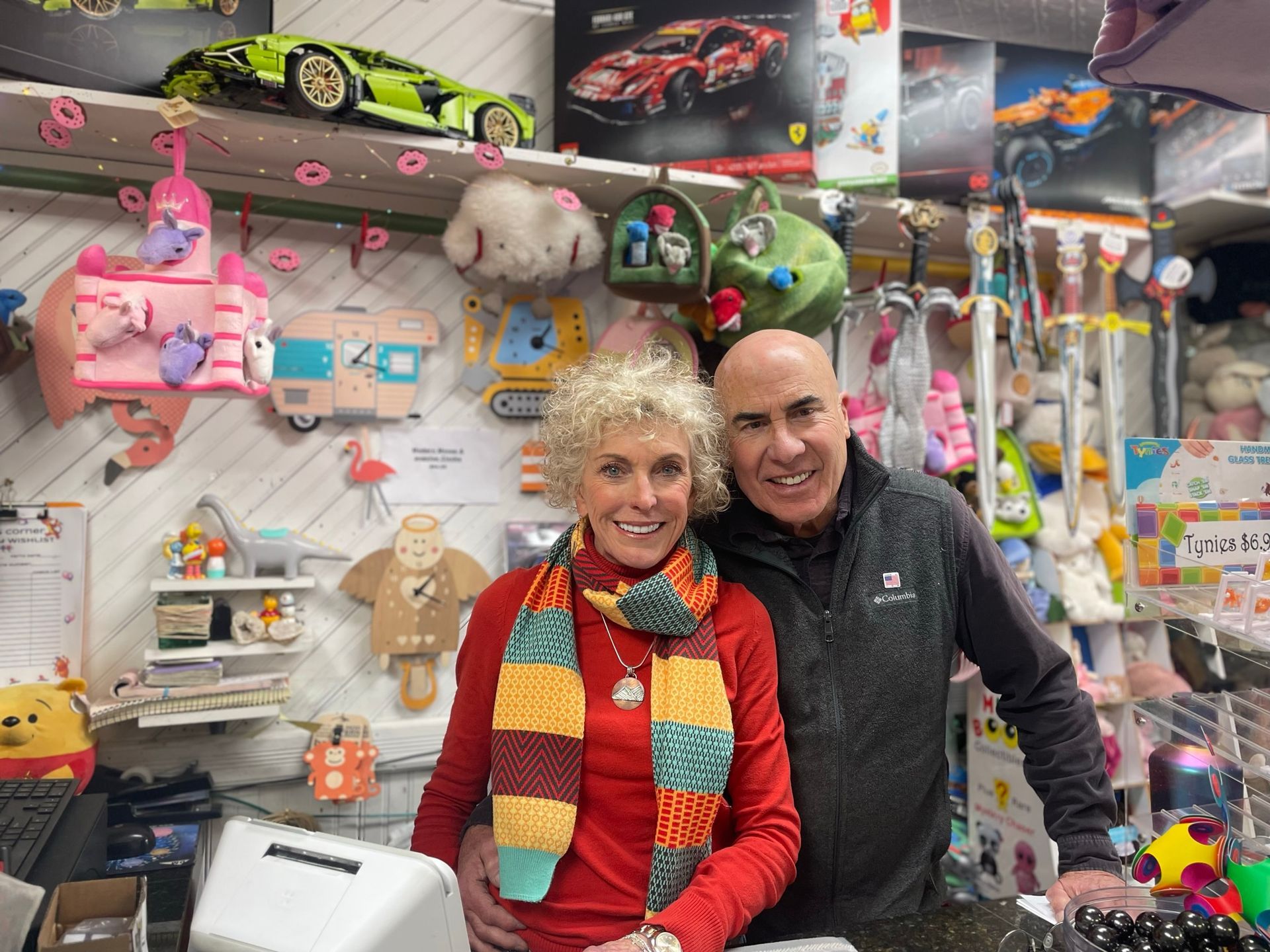 poohs corner owners by cash register