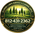 Elyers Lawn Service & Landscapes logo with green trees, sunburst, and phone number 812-431-2362