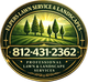 Ellers Lawn Service & Landscapes logo with trees, sunrise, and phone number 812-431-2362