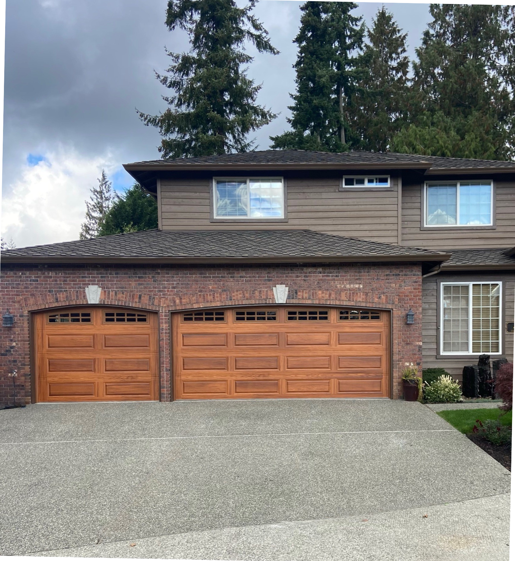 Classic steel carriage garage doors by Garage Tech serving Mill Creek, WA