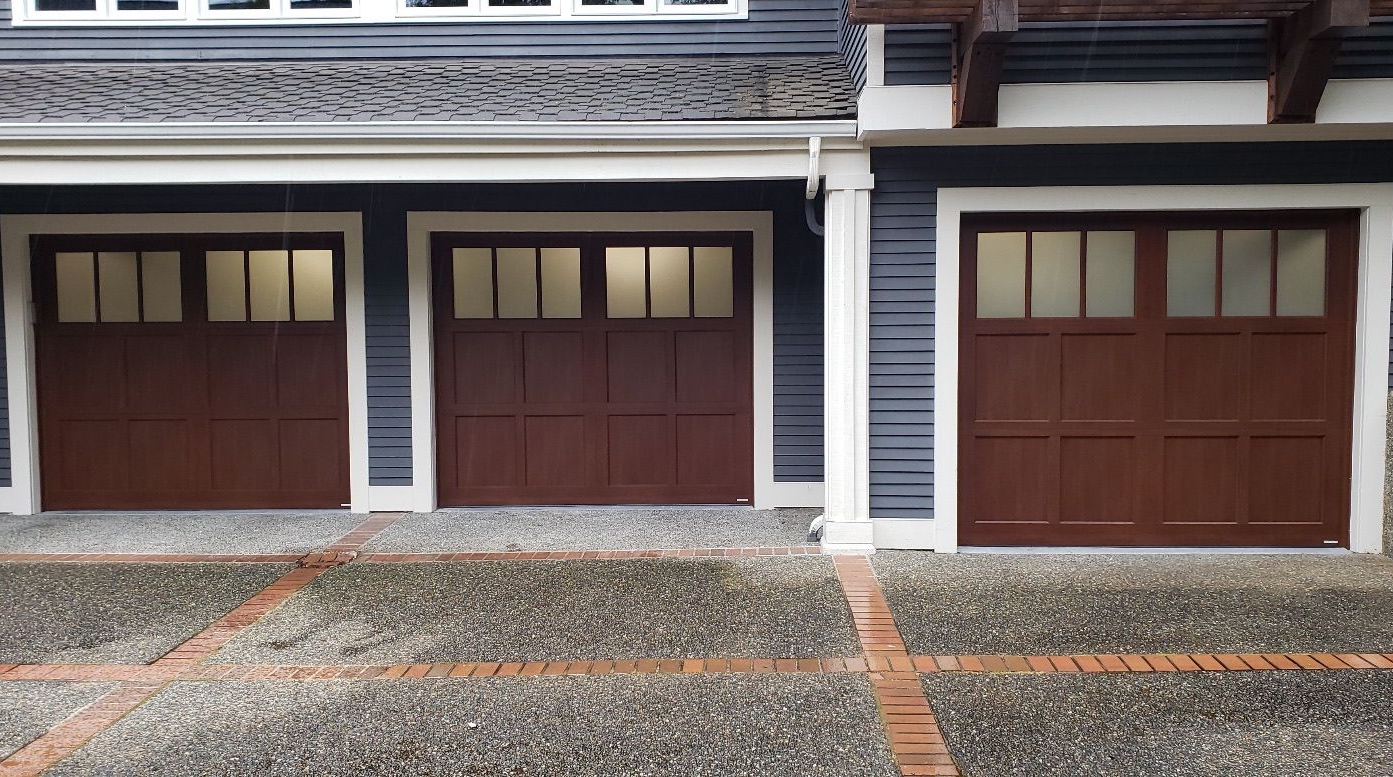 Contemporary garage door installation by Garage Tech serving Lynnwood, WA