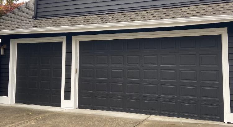 Residential steel garage doors with timeless styling by Garage Tech serving Shoreline, WA