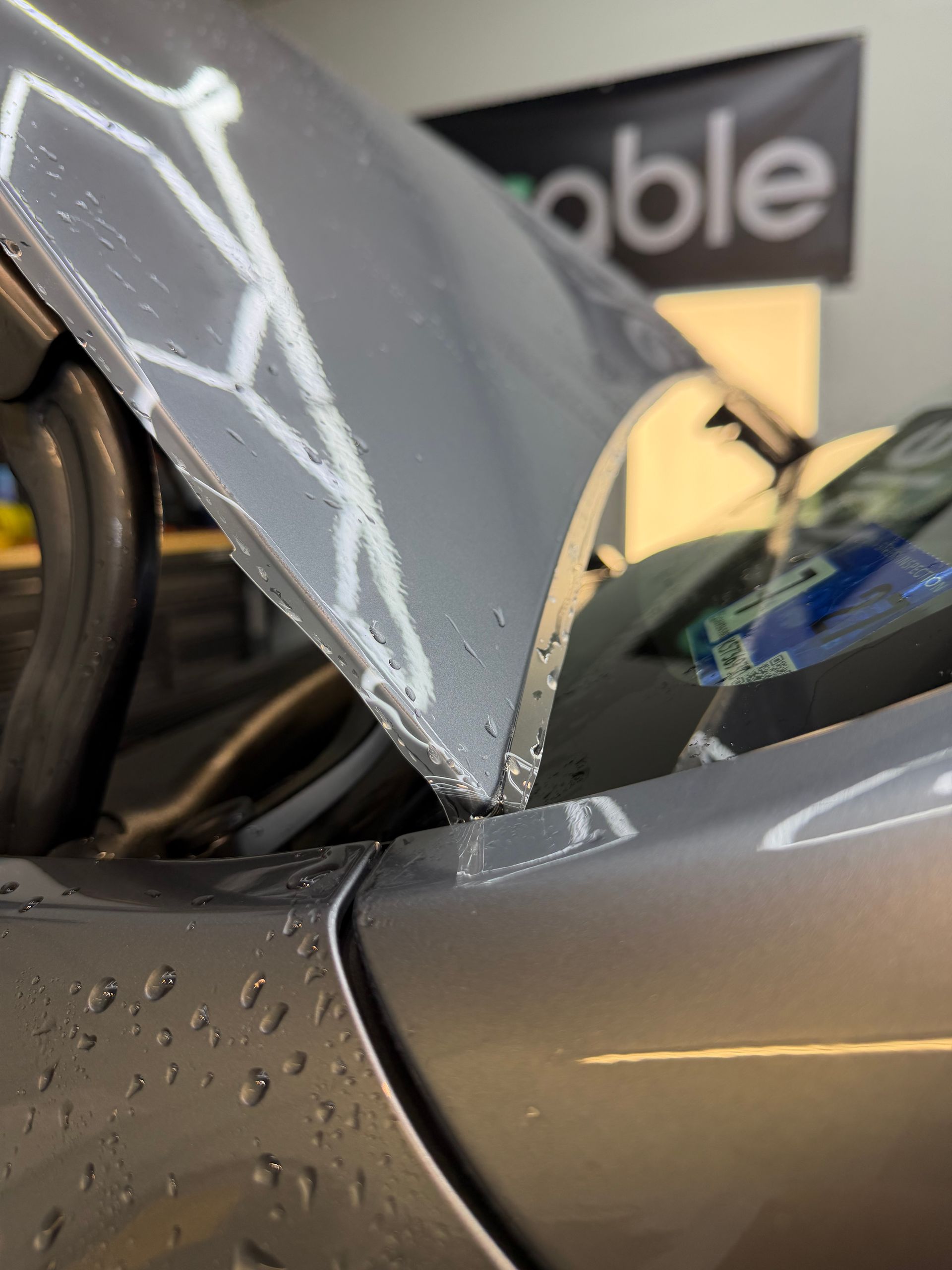 PPF_Ceramic_Coating_Tesla_Model_Y_ppf_installation_drying
