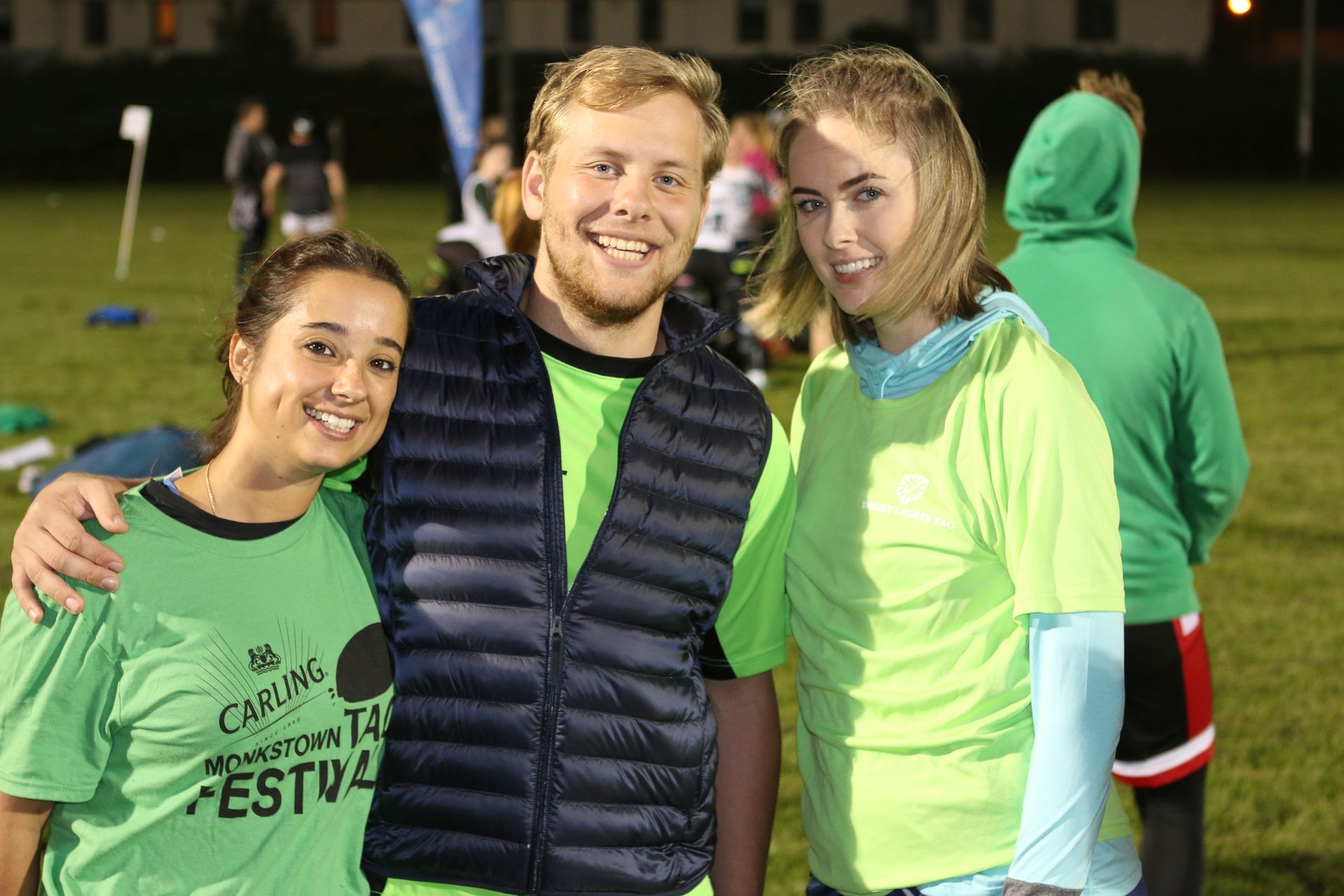 two girls and one boy - social rugby