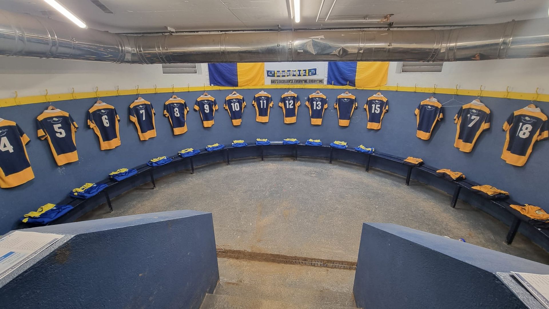 Monkstown Jerseys in Changing Room