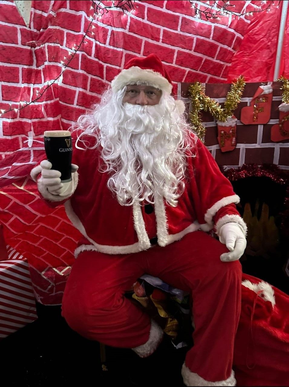 Santa with pint