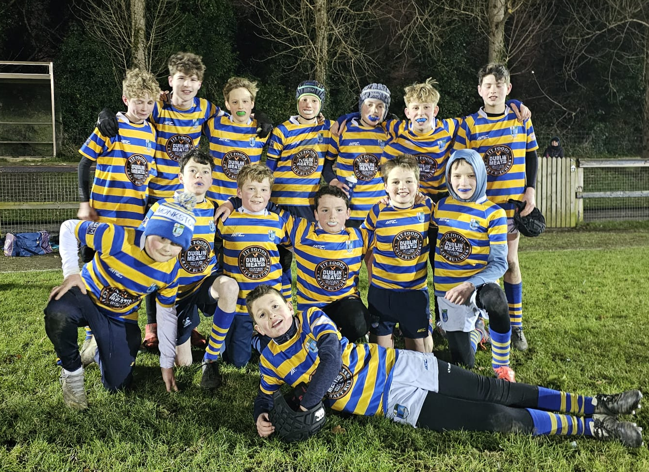mini-rugby game on pitch