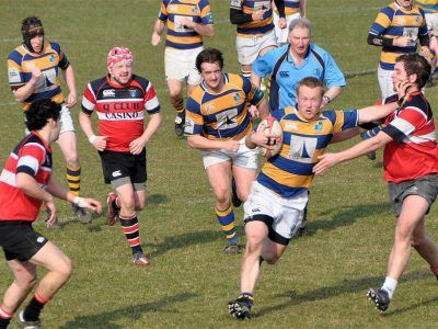 rugby players during match