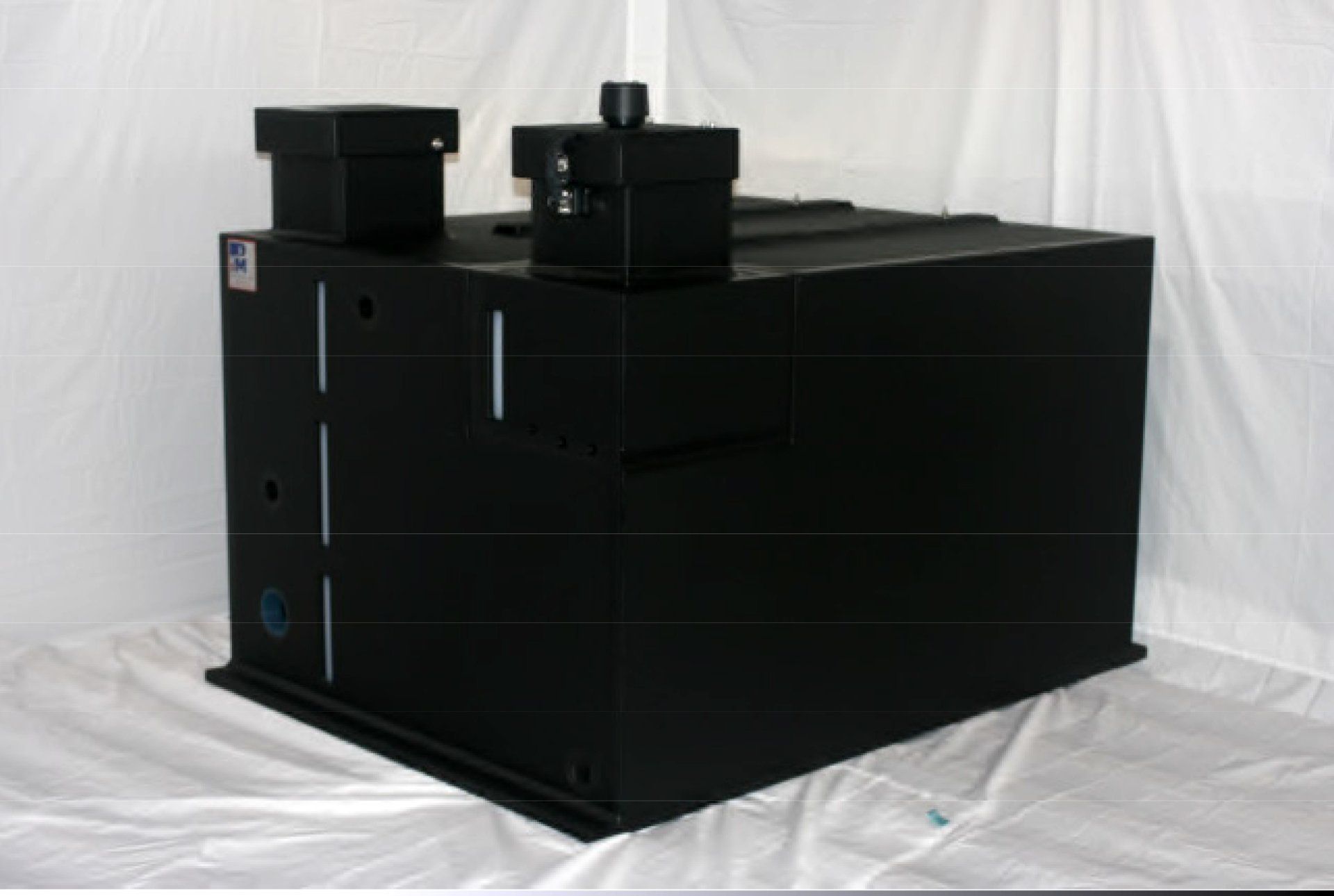 400 gallon skid tank built by Plas-Mac, Inc