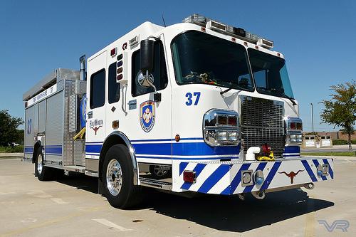 fire truck with Plas-Mac water tank installed