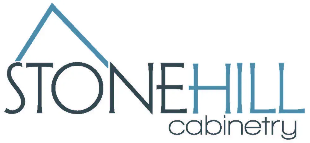 Stonehill cabinetry logo with a teal roof above the words