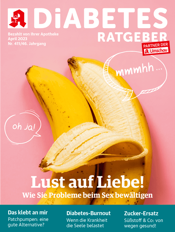 Eine Banane auf dem Cover eines Diabetes-Magazins