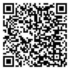 Ein schwarz-weißer QR-Code auf weißem Hintergrund.