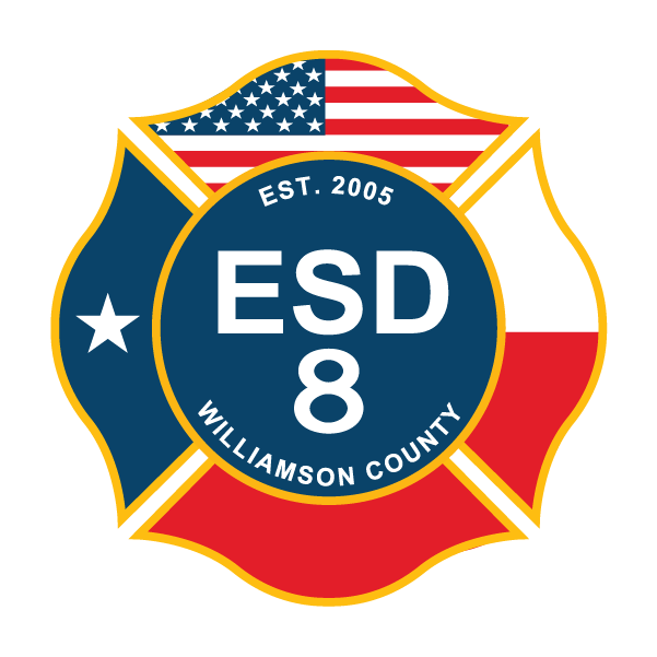 A logo for esd 8 Williamson county