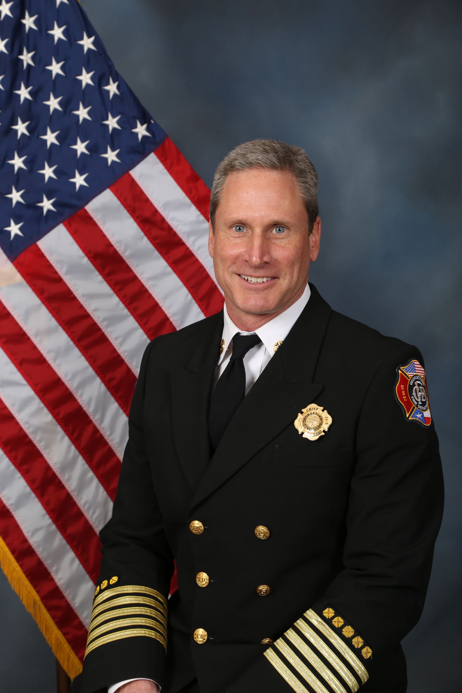 A picture of the fire chief of the Georgetown