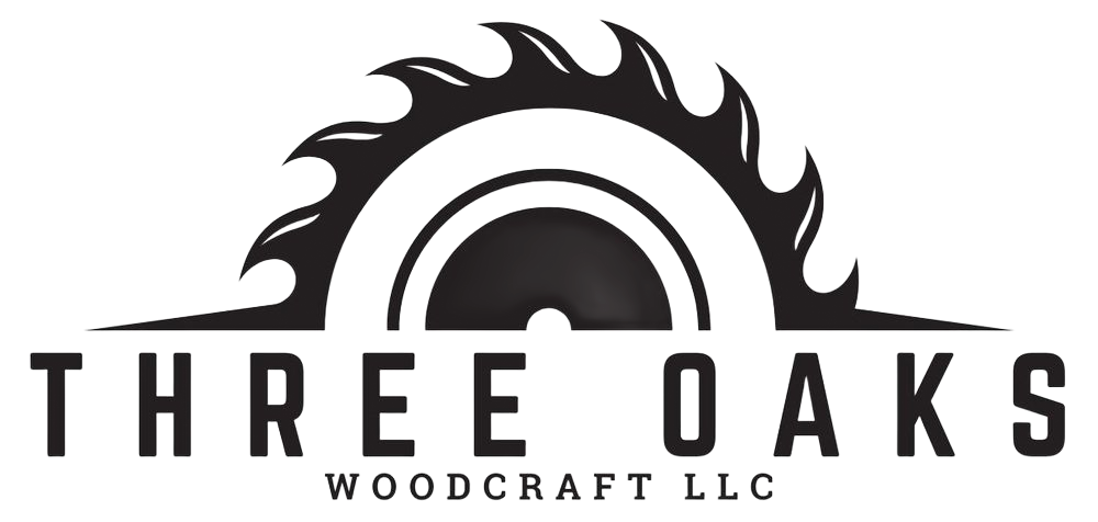 A black-and-white circular saw blade logo above the text