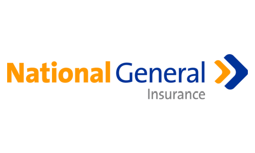 National General Insurance logo in orange, blue, and gray with double chevron icon