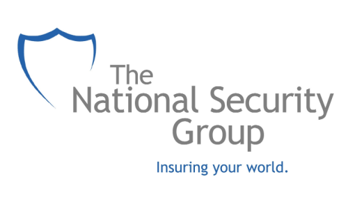The National Security Group logo with blue shield icon and tagline “Insuring your world.”