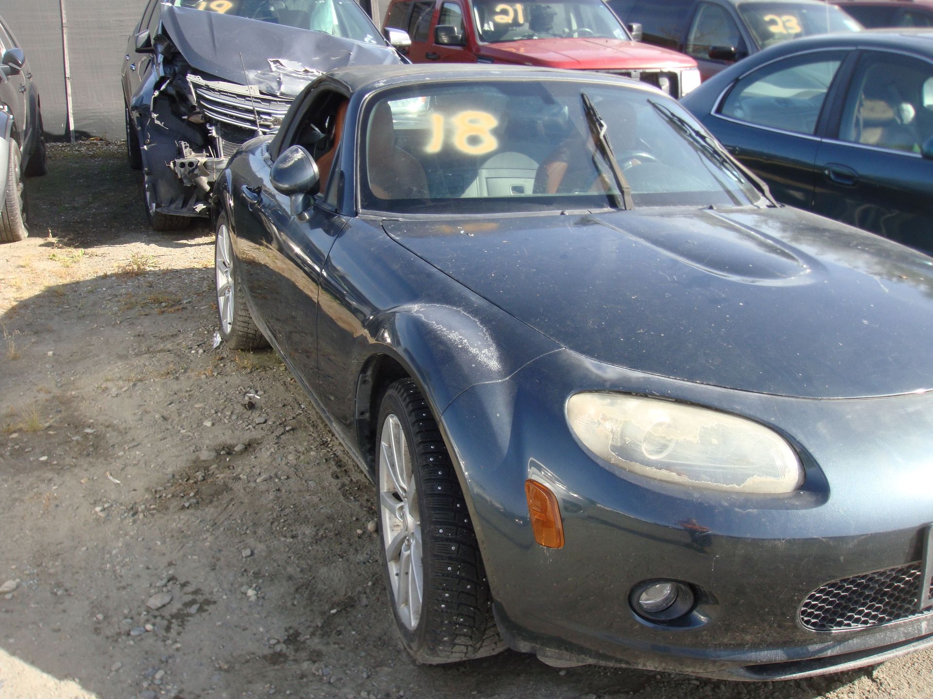 Black sports car with a