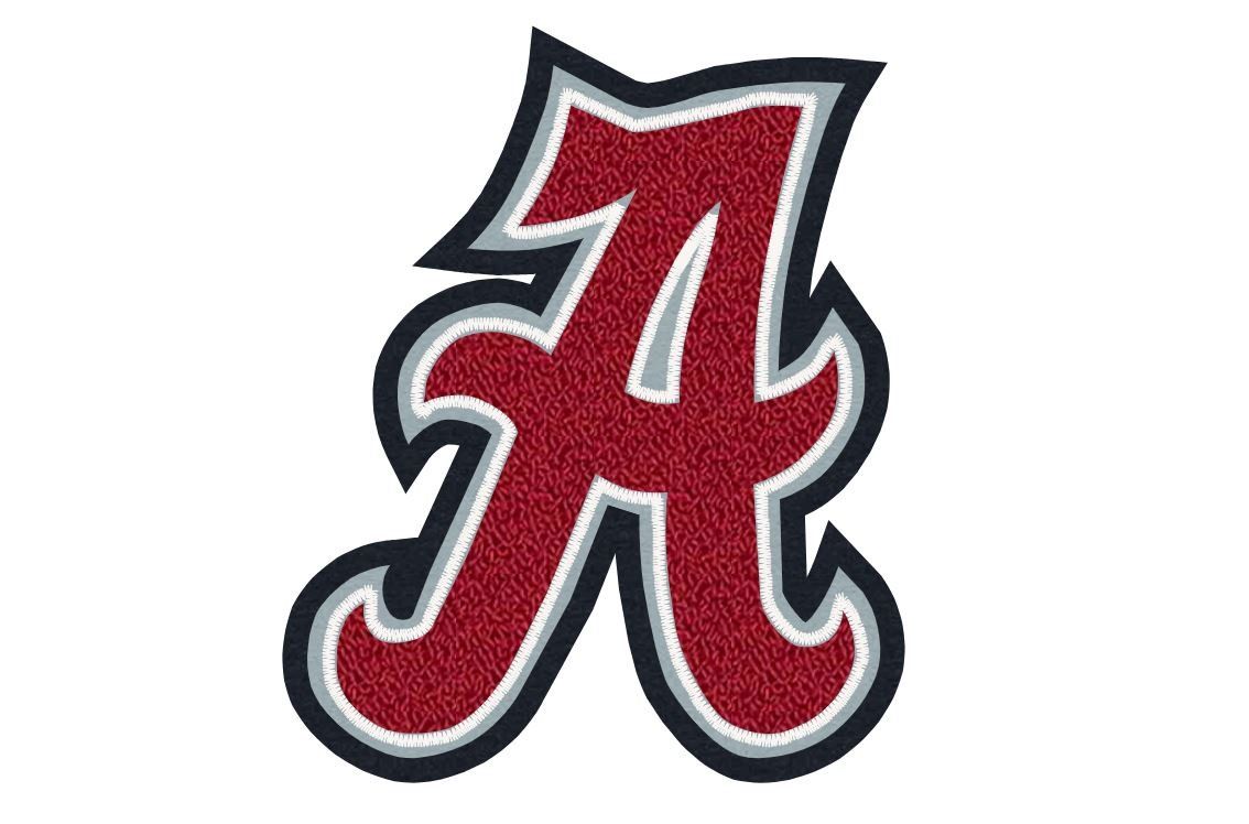 An embroidered letter A.