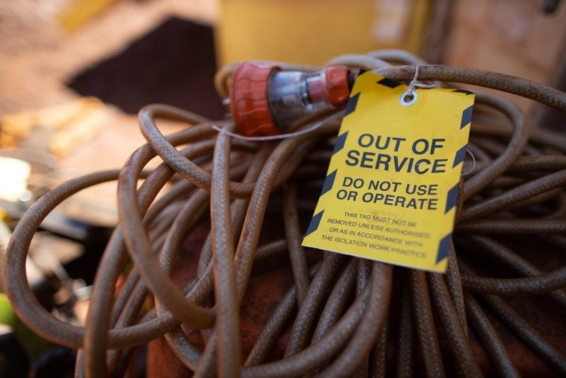 Coiled Electrical Cord — Wendy's Safety Services in Moulden, NT