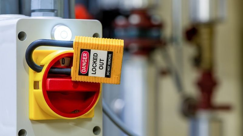 Yellow Electrical Switch Locked  — Wendy's Safety Services in Alice Springs, NT
