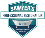 A logo for a company called sawyer 's professional restoration