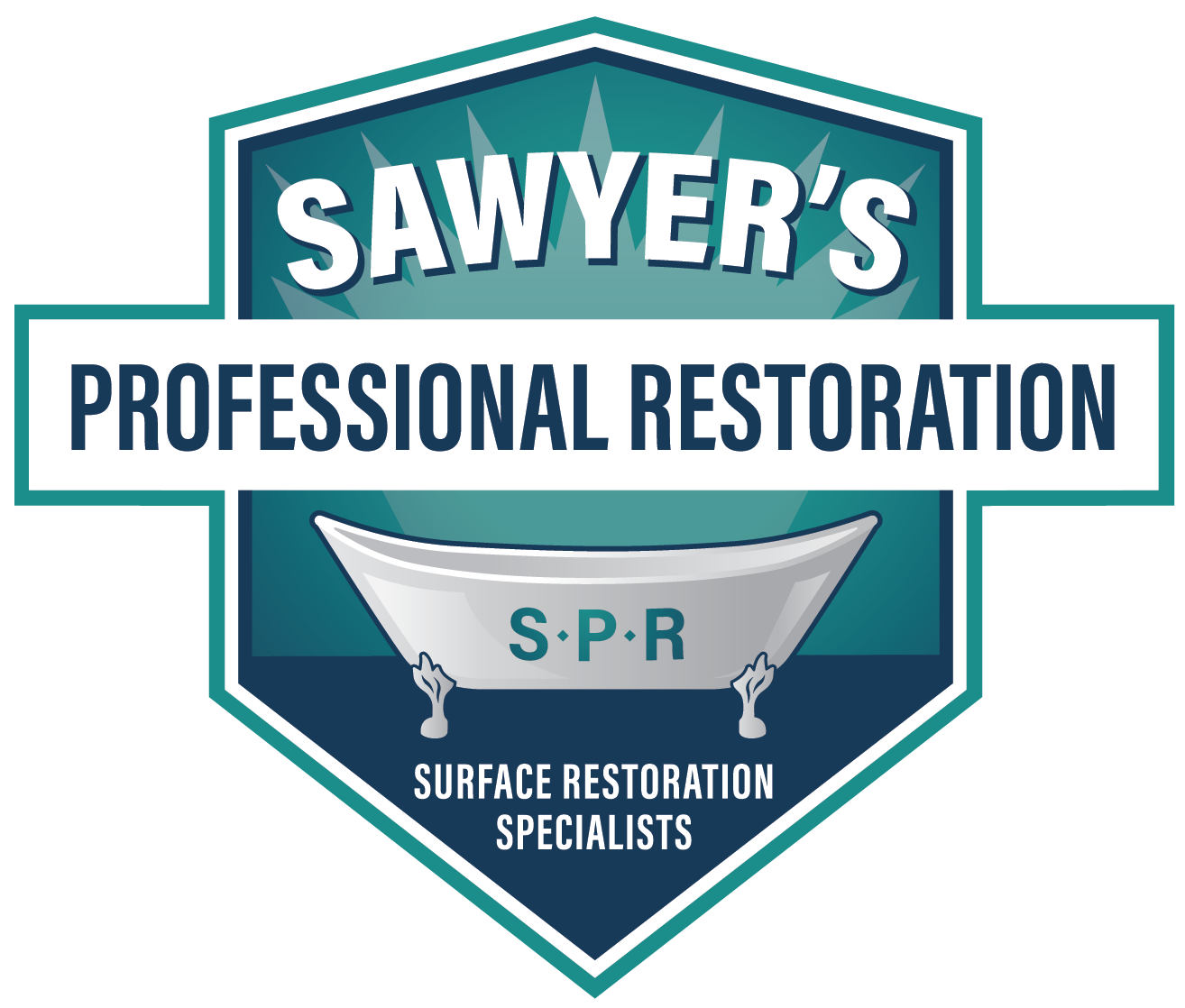 A logo for a company called sawyer 's professional restoration