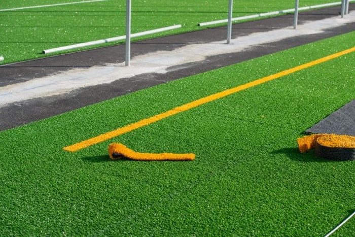 Turf on a field