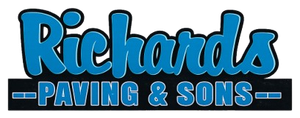 Richards Paving & Sons logo in blue and black text