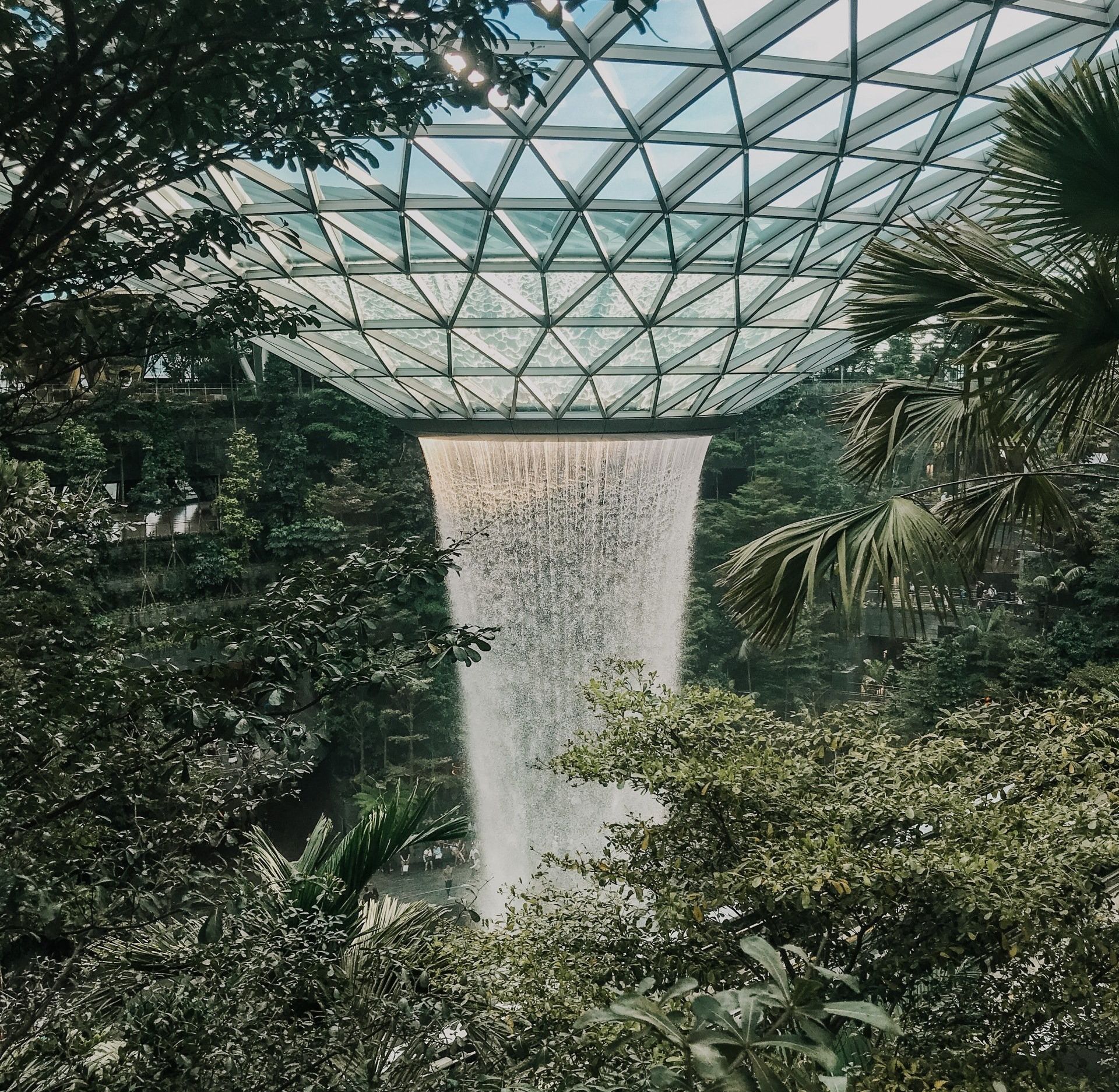 Jewel fountain at Changi airport