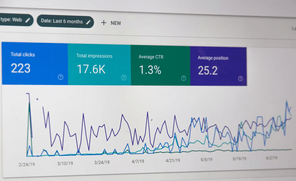 Data of customer insight on screen