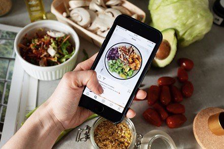 Posting food pictures online