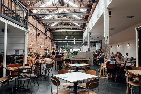 People eating at a restaurant