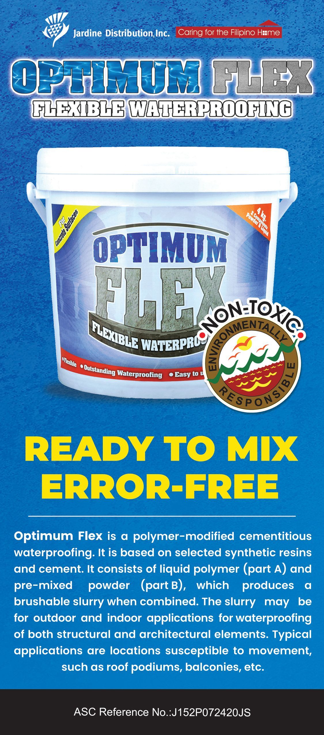 Optimum Flex waterproofing coating for flexible protection against water damage
