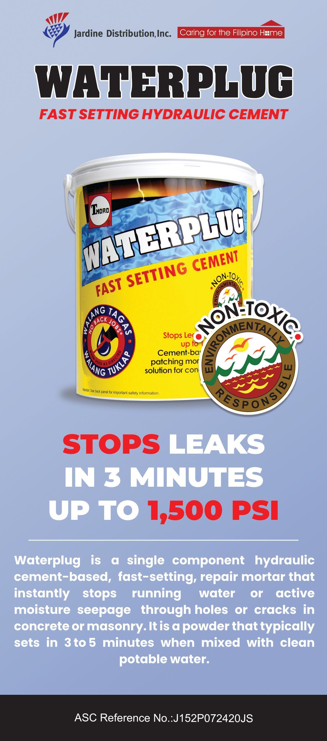 Waterplug Hydraulic Cement