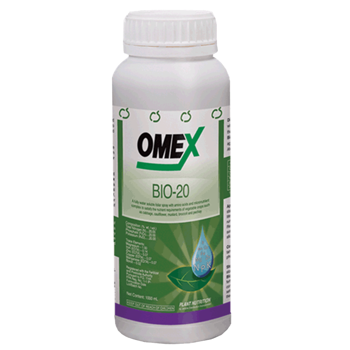 Omex Bio 20 plant nutrient solution for boosting crop productivity and yield