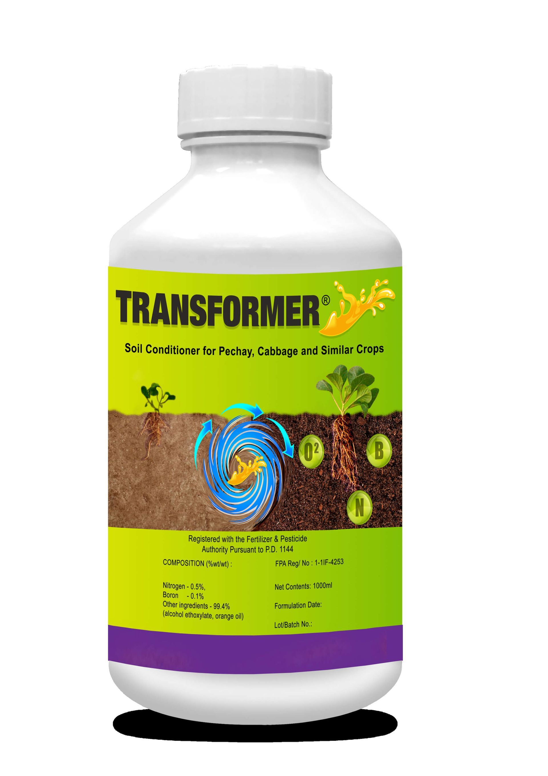 Transformer foliar fertilizer for boosting plant growth and crop productivity