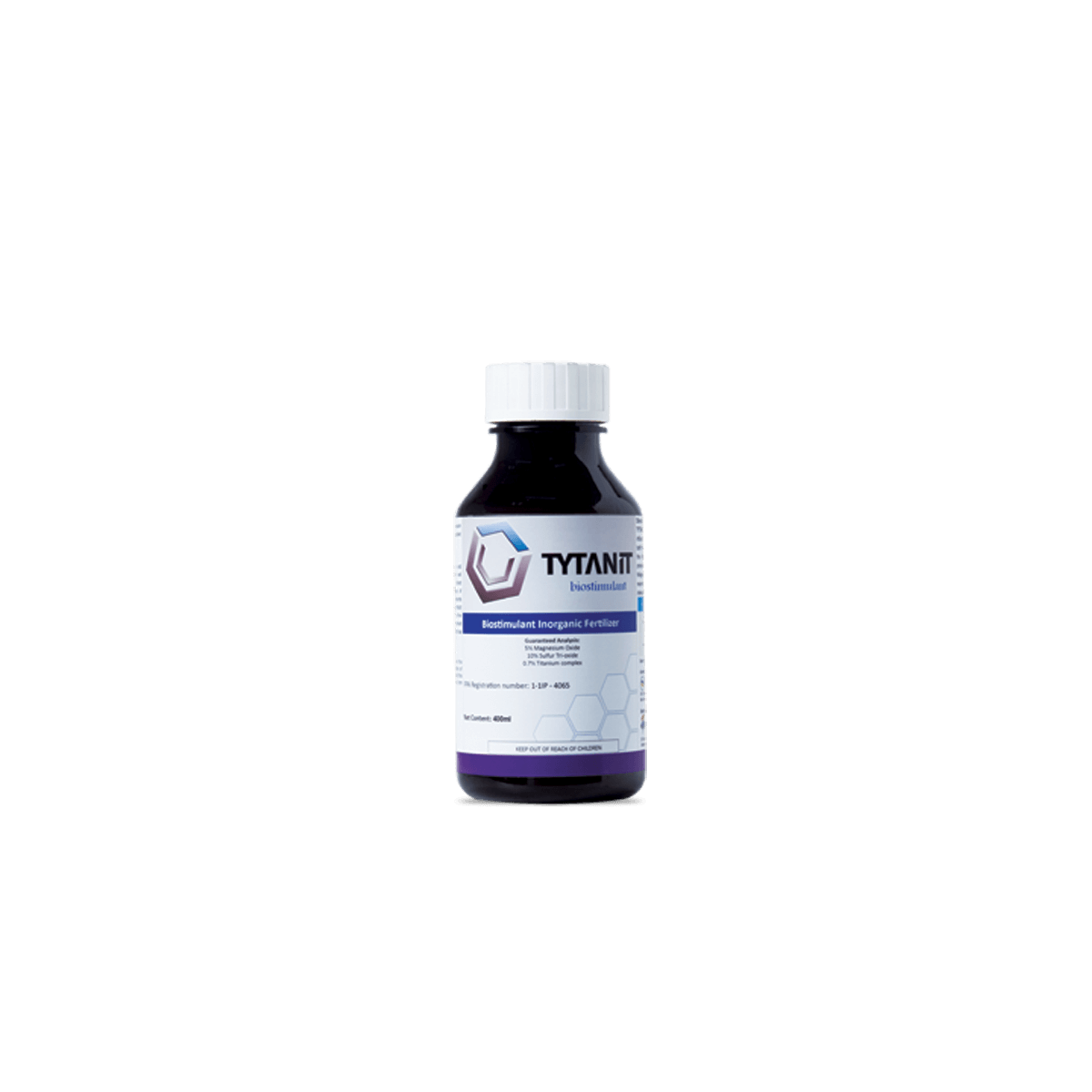 Bottle of TYIANIT disinfectant solution with blue and white label.