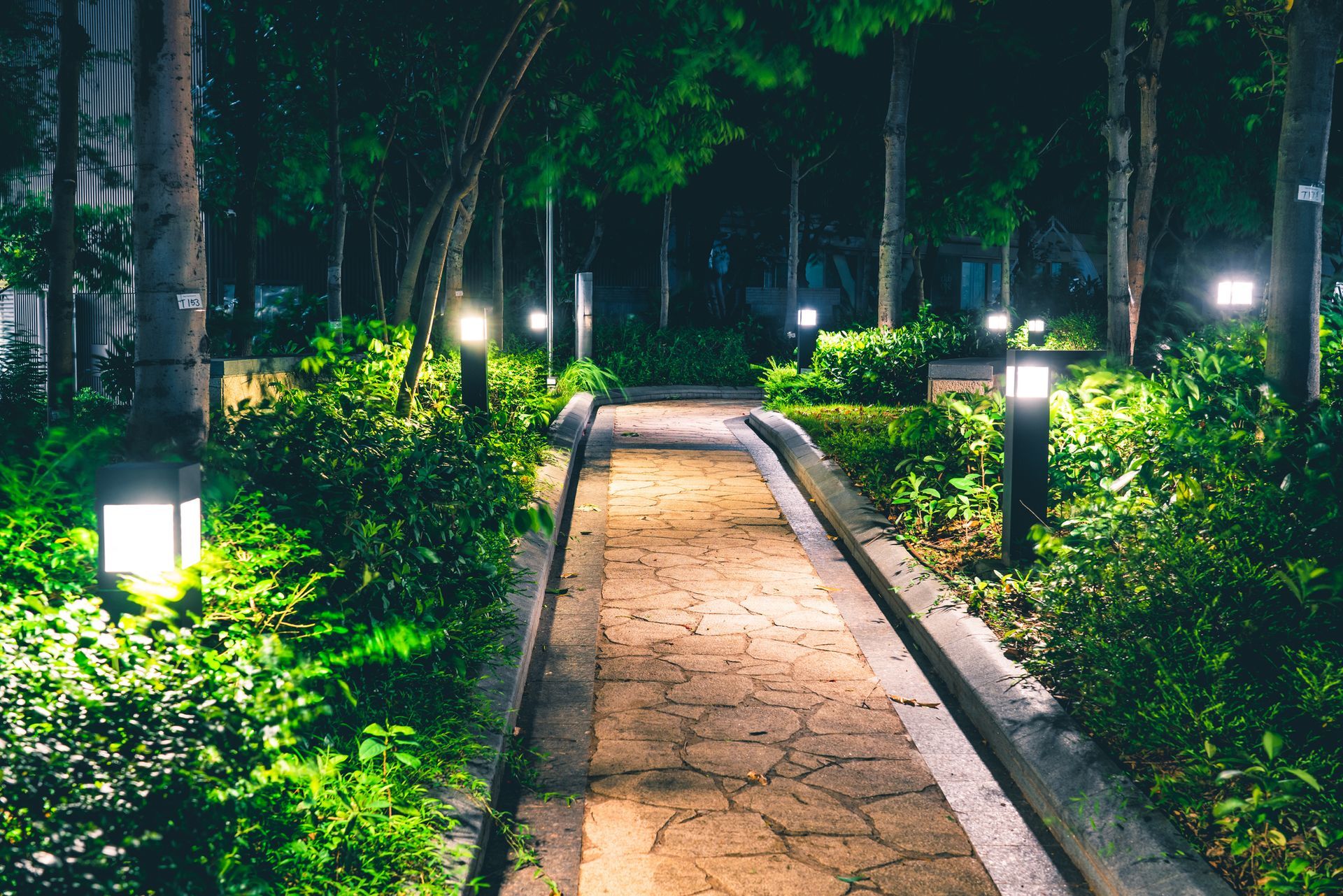 Path on Garden at Night — Muncy, PA — Muncy Hardwood Inc.