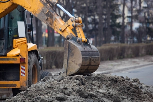 Yellow Excavator — Muncy, PA — Muncy Hardwood Inc.