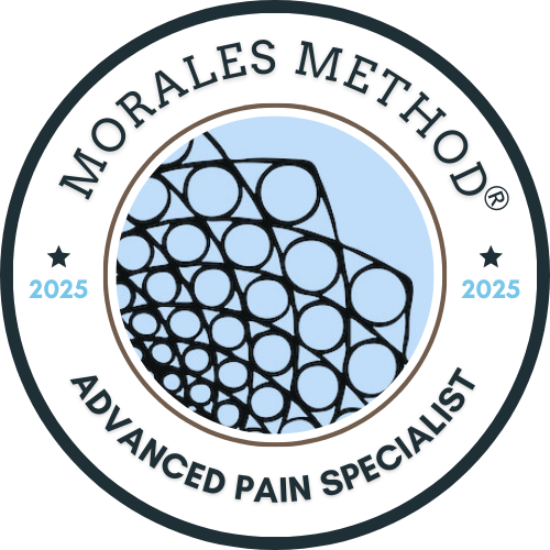 A logo for morales method advanced pain specialist