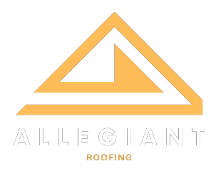 Alleghiant Roofing logo with orange stylized roof icon and white text