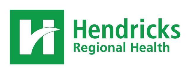 The hendricks regional health logo is green and white.