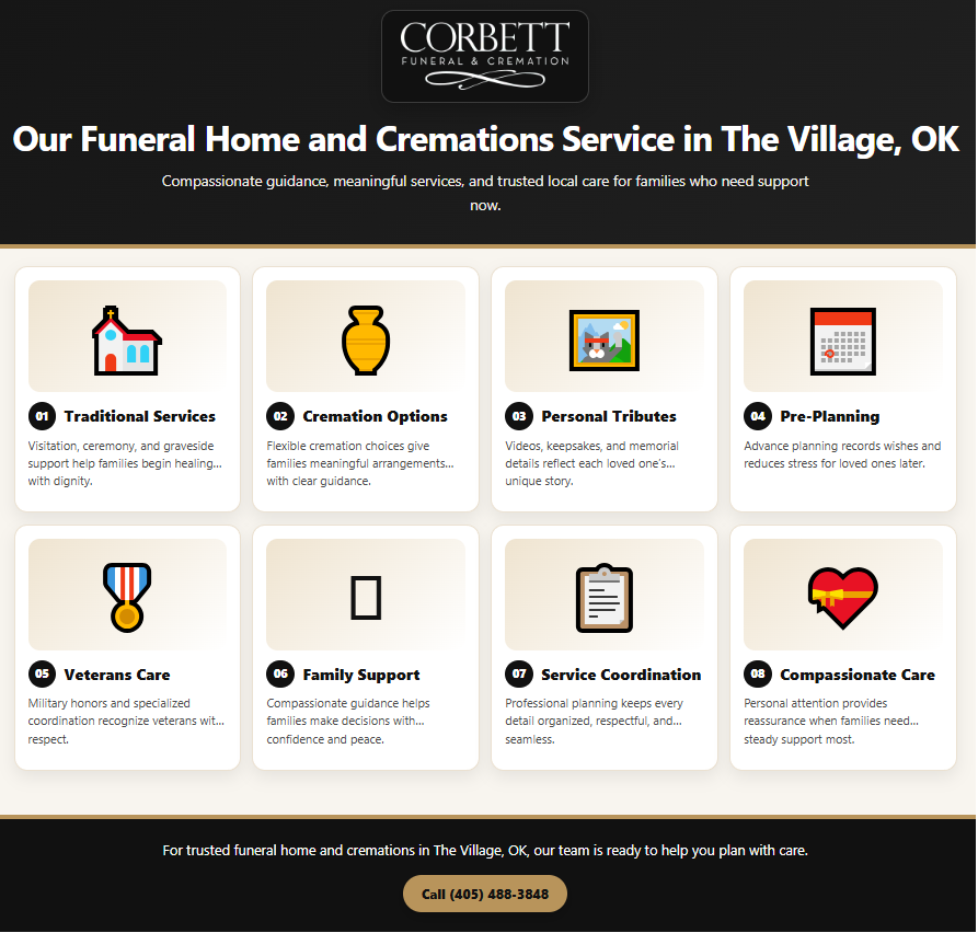 Our Funeral Home and Cremations Service in The Village, OK